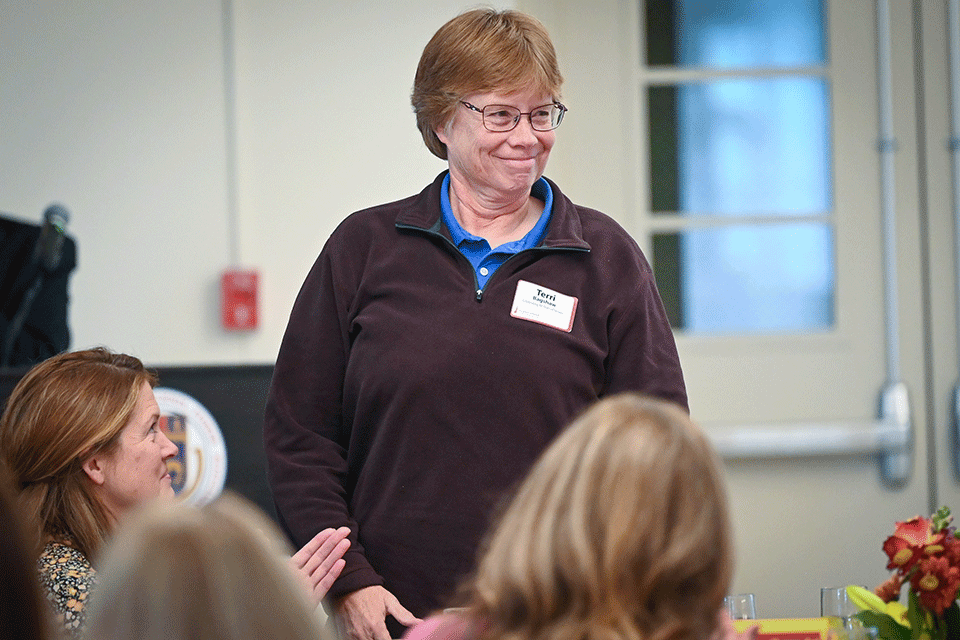 Terri Bagshaw was honored for 40 years of service at the annual Service Awards Ceremony.