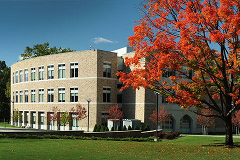 Wegmans School of Pharmacy building in the Fall