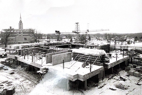 Early developments on the sciences building