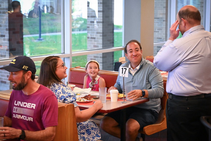 Family gathered at the Alumni Weekend brunch