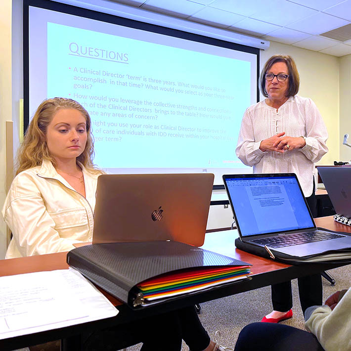 Nurses in a classroom