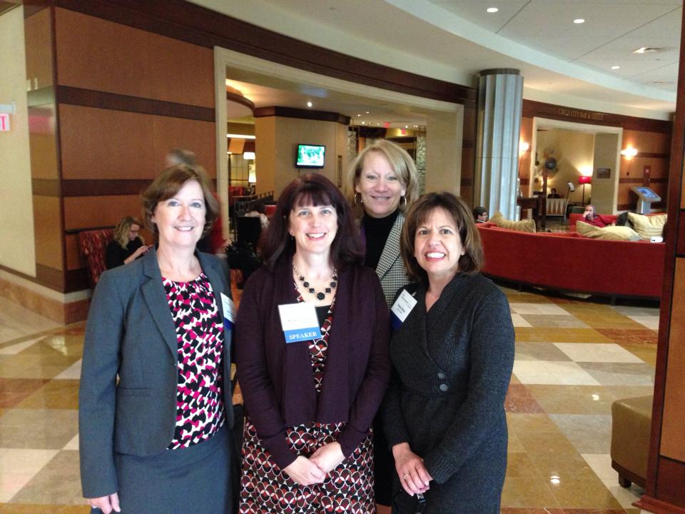 Fisher representation at the IUPUI Assessment Institute: Jane Souza, Melissa Jadlos, Cathy Sweet, and Nancy Greco