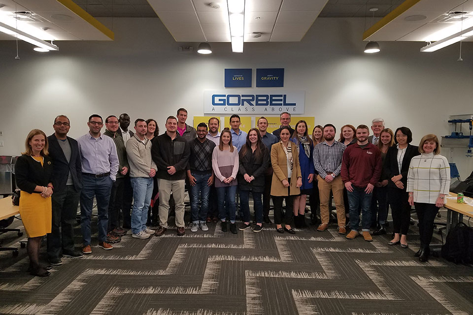 MBA students visited Gorbel® after studying how the company tranformed from a small family business to a global manufacturer.