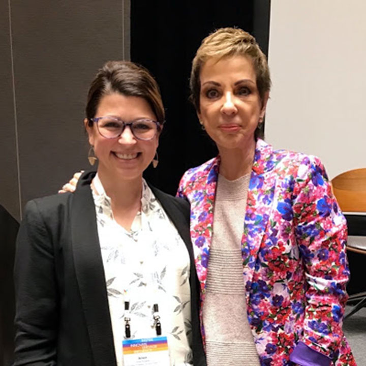 Arien Rozelle and Marta Sahagún de Fox, former press secretary and First Lady of Mexico, at the PRSA International Conference in San Diego.