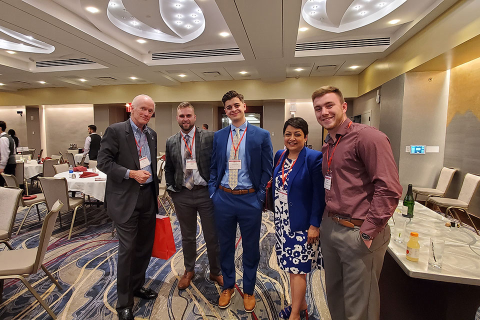 Students from the School of Business, along with Dean Rama Yelkur, attended the Cornell Family Business Conference.