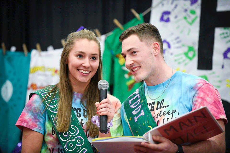 Emily Trotman and Tyler Adams celebrate at the 2020 Teddi Dance for Love.