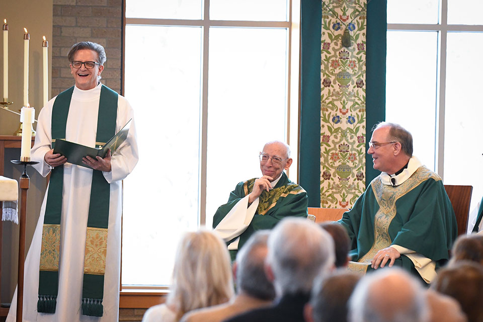 Fr. Kevin with several Basilian fathers.