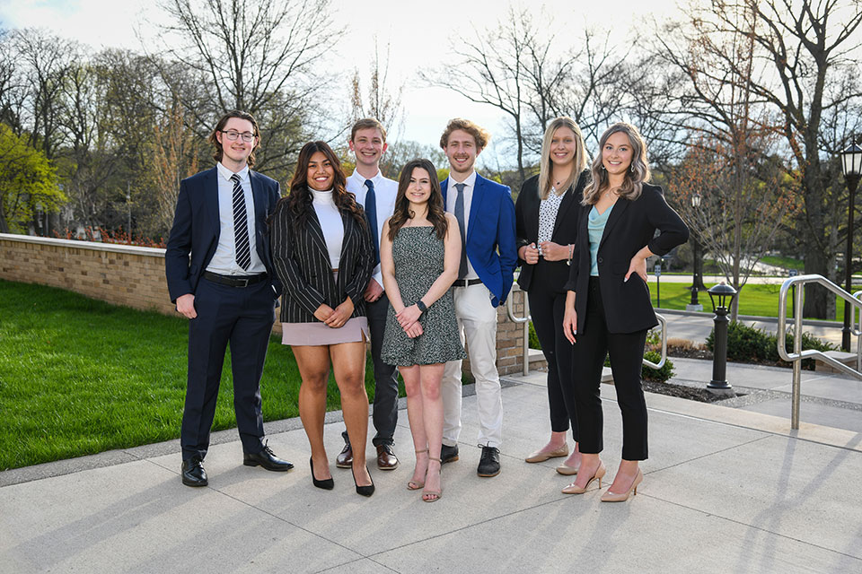 Members of the 2021-2022 Student Government Association Executive Board.