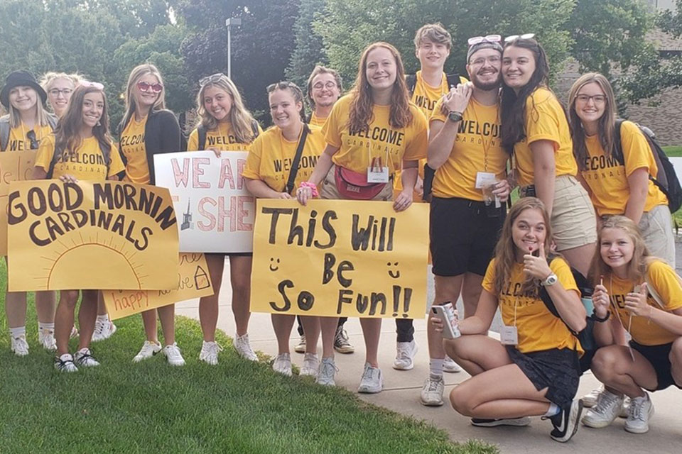 Members of the Orientation team at Move-In Day.