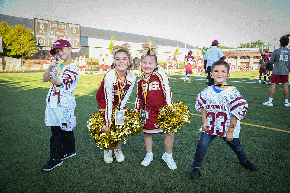 Fisher's honorary coaches and cheerleaders for the 2023 Courage Bowl.