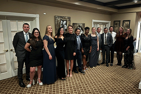 School of Pharmacy alumni, faculty, and community partners at the Rochester Pharmacy Gala.