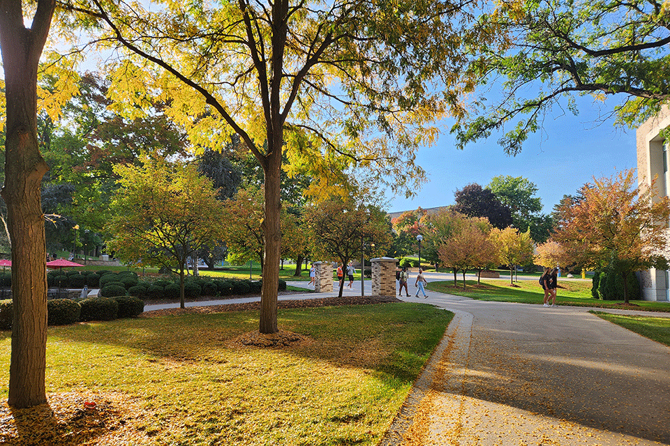 A beautiful fall day at Fisher.