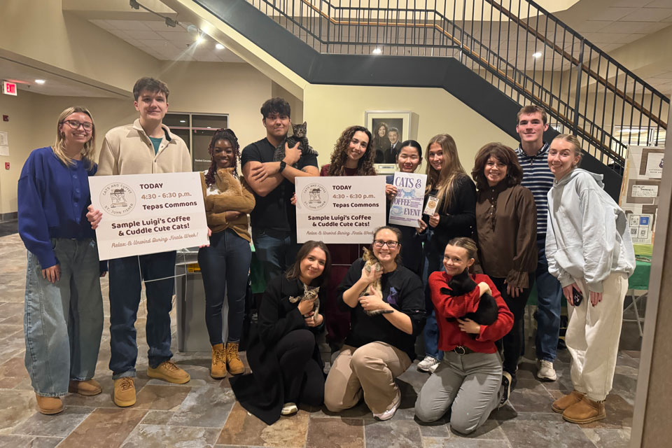 Students from Comm 377 with Kris Weltman and Tracy Niemynski.