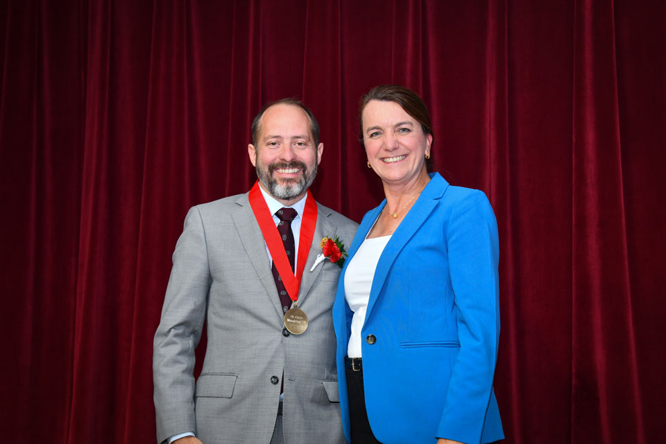 Chris Woodring with Dean Christine Birnie