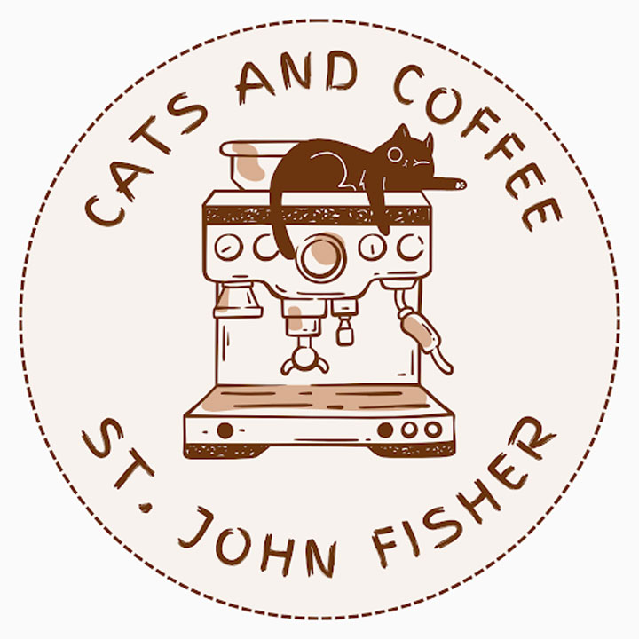 Enjoy cuddly cats with a cup of coffee!