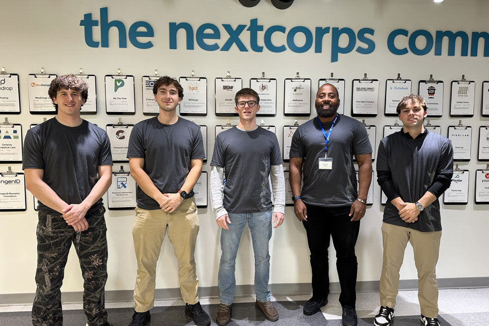 Fisher student entrepreneurs with Dr. Chantz Miles at the Startup Jam.