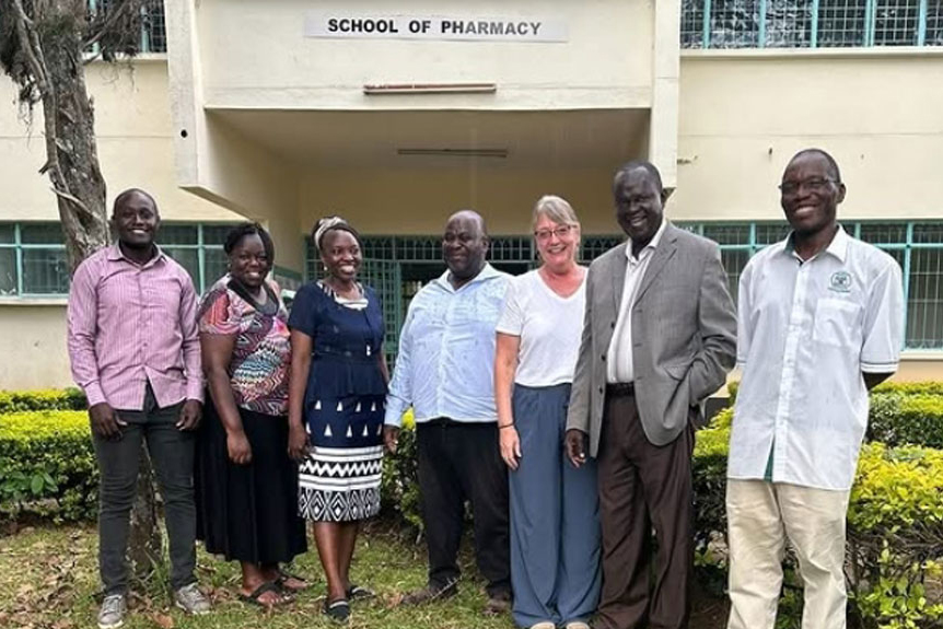 Lisa Phillips (third from the right) with colleagues from the School of Pharmacy in Kenya.
