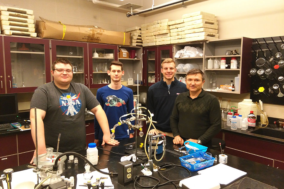 Fisher science students Shane Rickard, Erik Akselrod, and Jordan Walker, who are currently conducting research with Assistant Professor Dr. Alexey Ignatchenko, will go to the Oak Ridge National Lab this summer to conduct innovative research on energy related technologies of the future. 