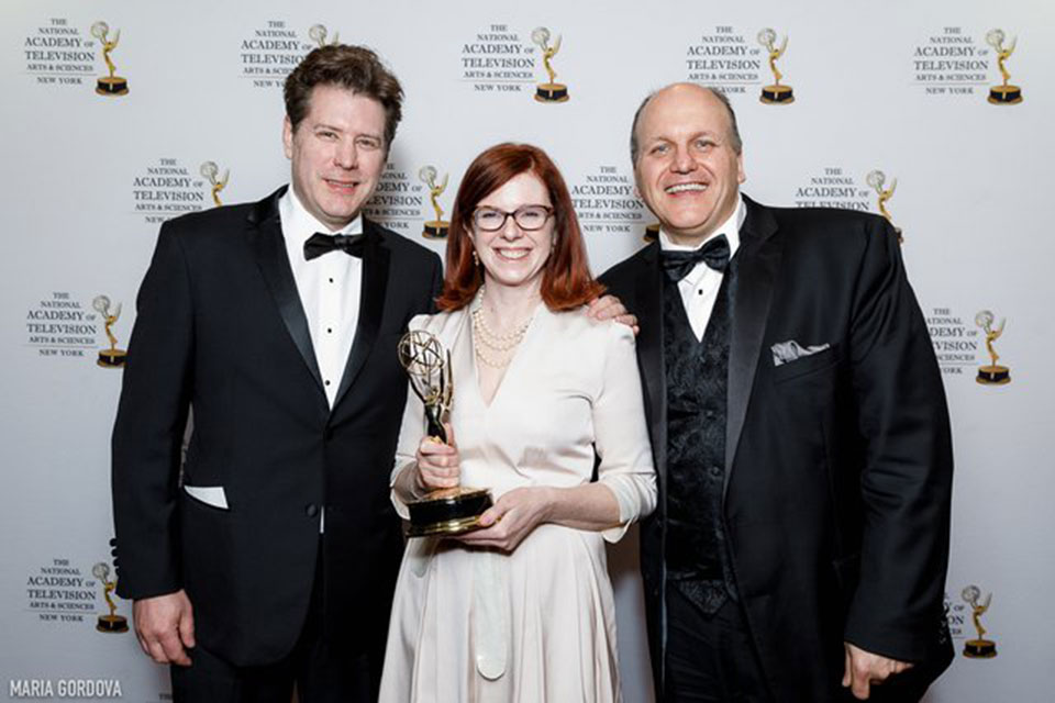 Rochester-based filmmaker Linda Moroney, an adjunct professor in the Department of Media and Communication at St. John Fisher College, received a 2019 New York Emmy® Award for the documentary feature, “TURN THE PAGE.” 
