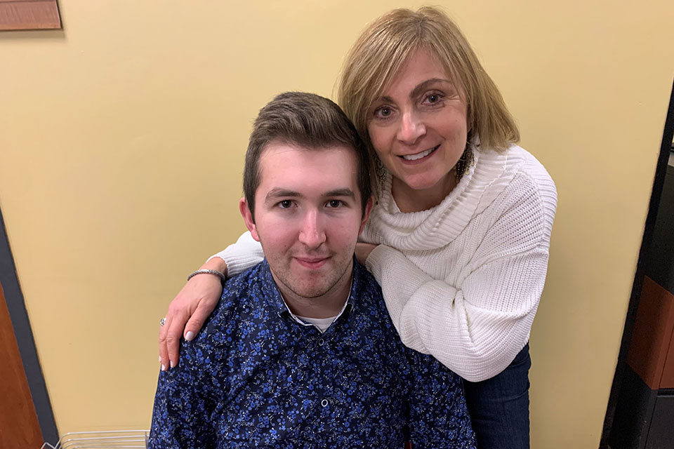 Kyle Link with his mom, AnneMarie, who will serve as honorary chair at the 2020 Teddi Dance for Love.
