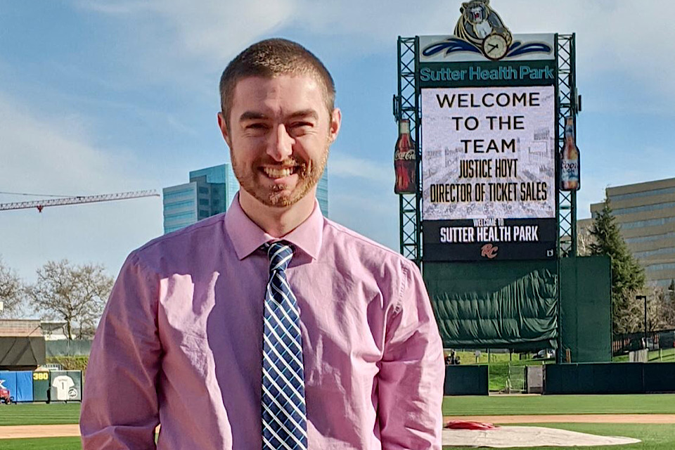 Justice Hoyt is director of ticket sales with the Sacramento River Cats.