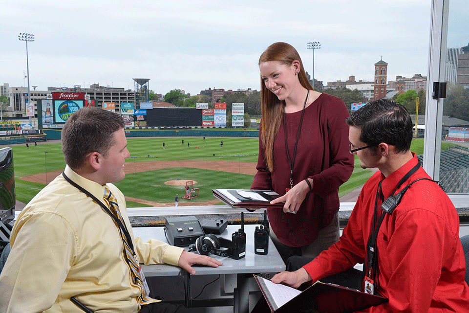 Sport management students intern with local, regional, and national organizations such as the Rochester Red Wings.