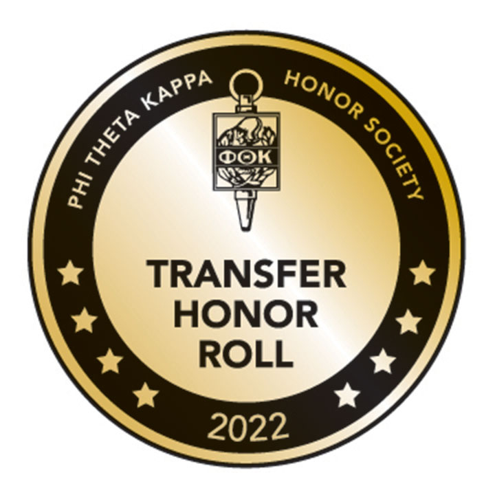 Badge: 2022 Phi Theta Kappa Transfer Honor Roll