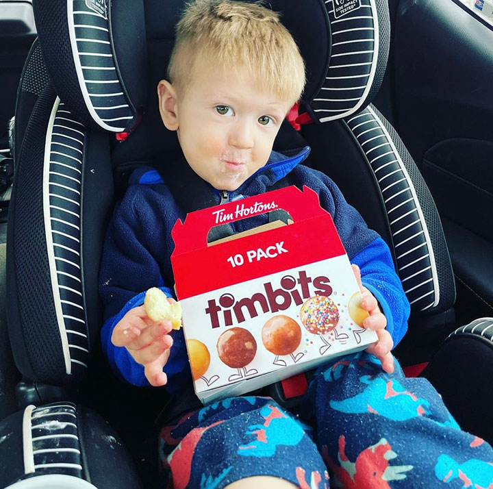 A small tidbit about Landon - his favorite thing to eat were Tim Horton’s Timbits.
