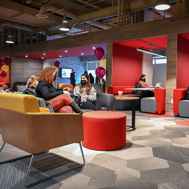 Students quickly made themselves at home in the newly opened Tepas Commons.