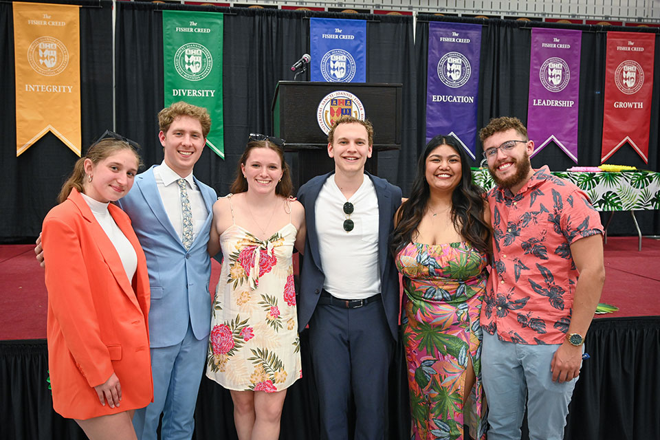 This year's SGA executive board at the Cardinal Awards.