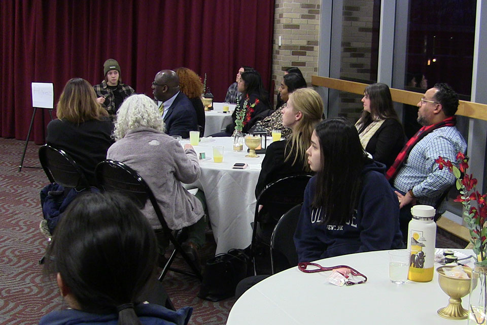 Students engage in discussions around diversity.