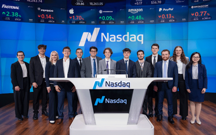 Members of the Investment Club at NASDAQ.