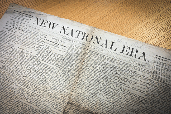 The newly discovered issue of the New National Era.