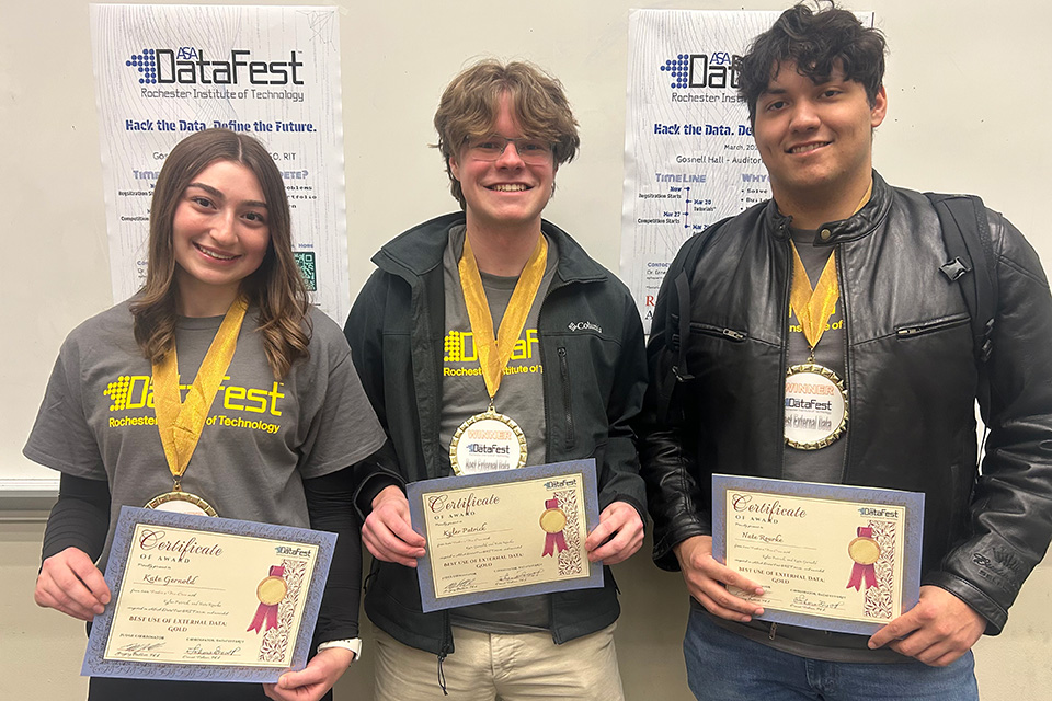 Gold winning Fisher team at the 2026 DataFest.