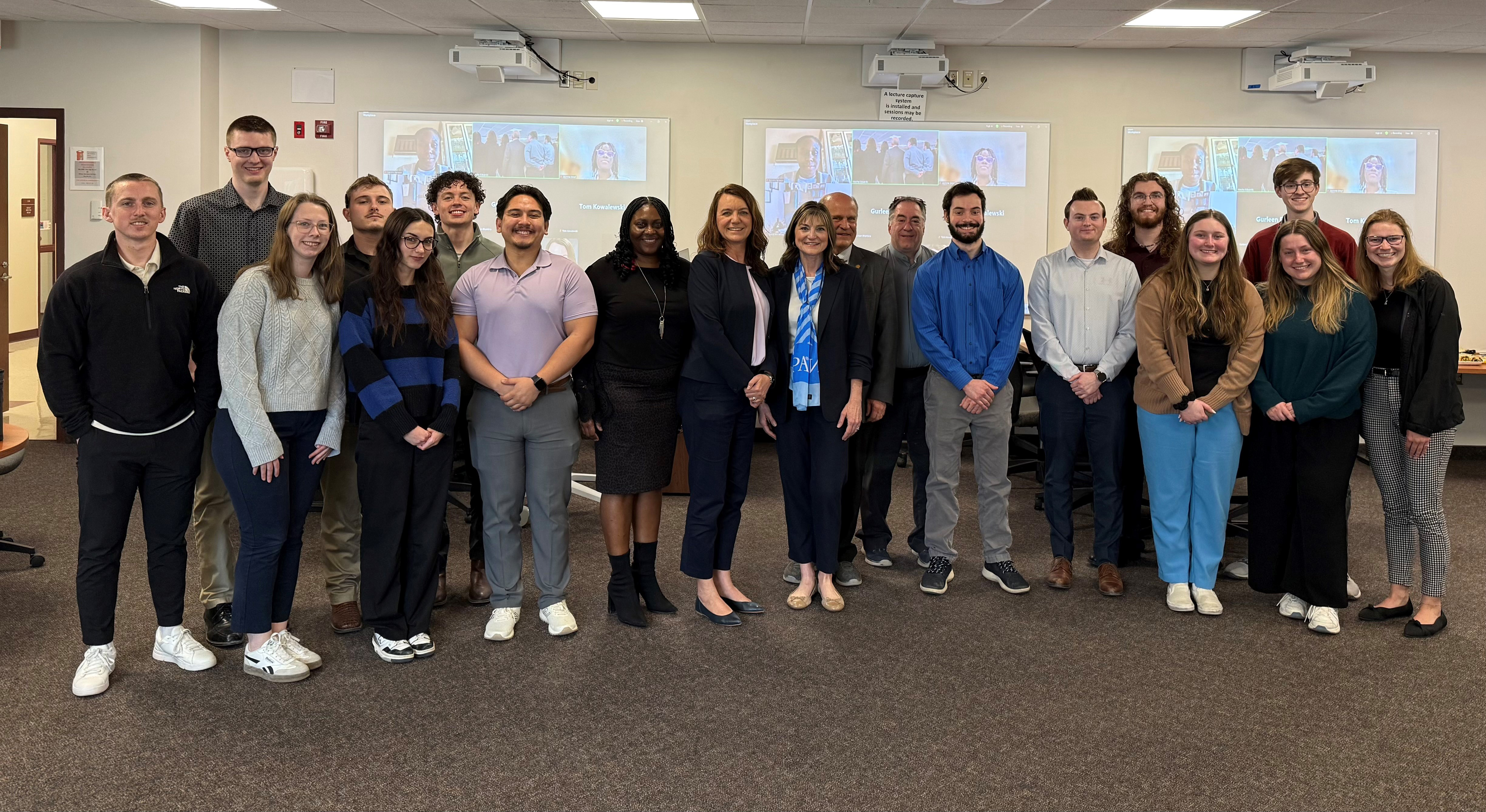 Fisher Pharmacy students with guest speaker Kristen Riddle, president of the National Community Pharmacists Association