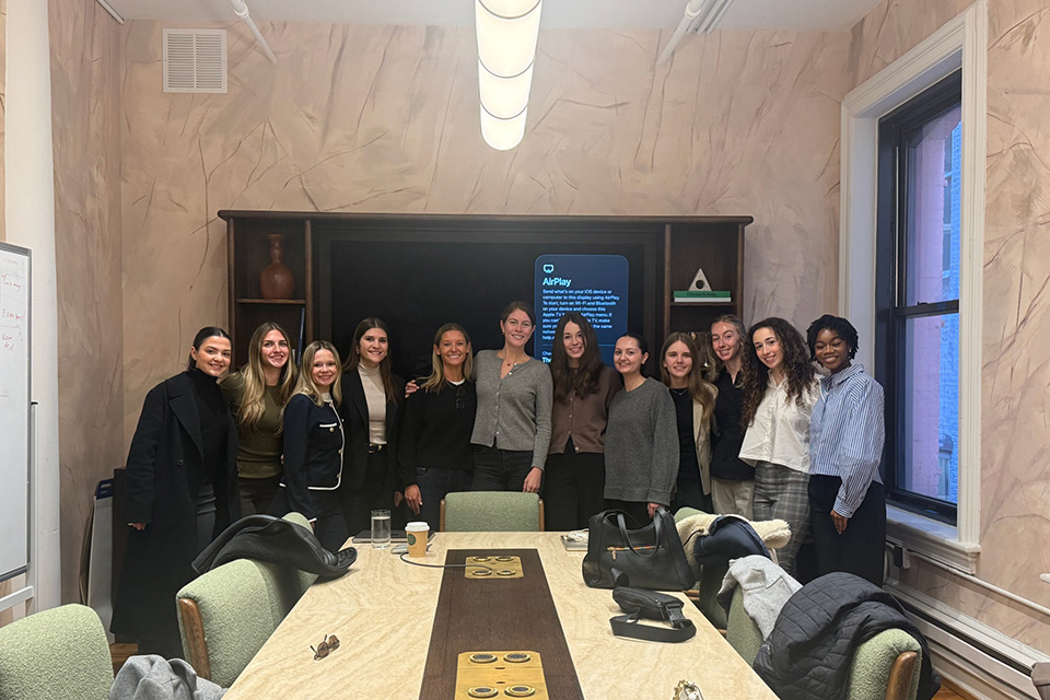 A group of PRIMA students on their trip to NYC visiting an agency and meeting with professionals.