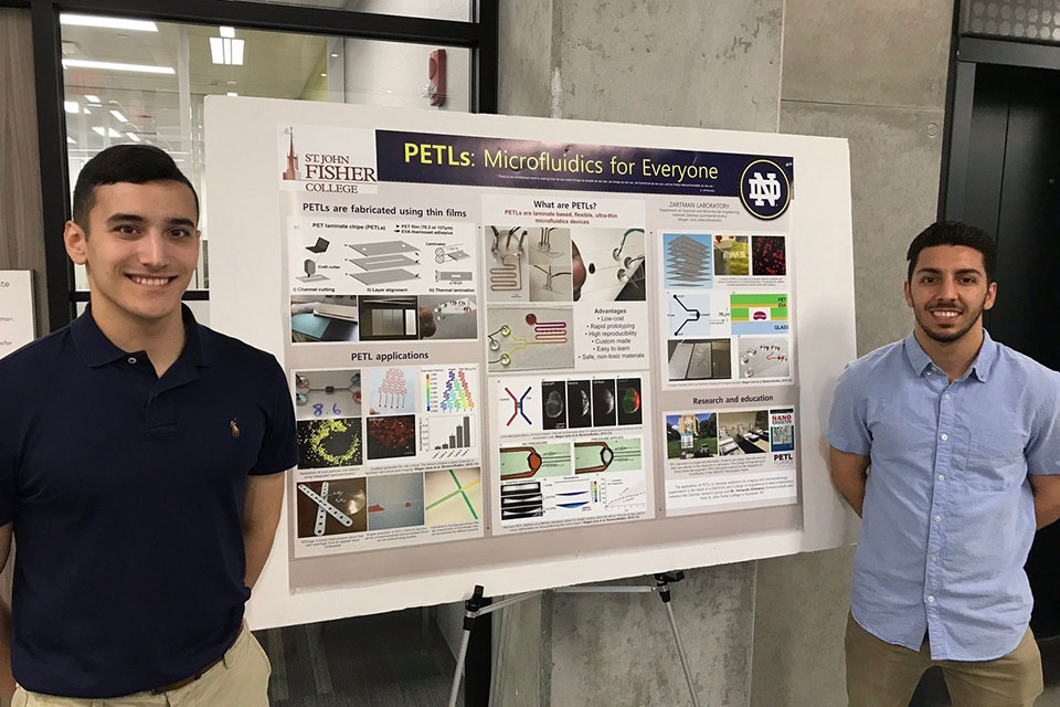 Alex Martinez and Fabio Sacco presented their projects to the members of the Zartman Laboratory as soon as they arrived, and presented their results before leaving. 