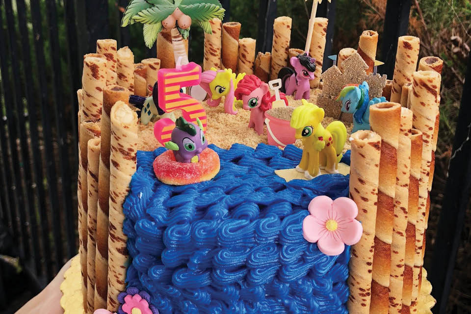 Beach themed cake made by Melody Kuzniar-Giglio