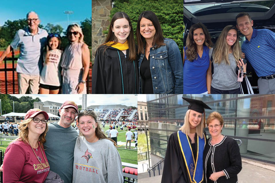 Collage of give photos of Fisher family mothers and daughters