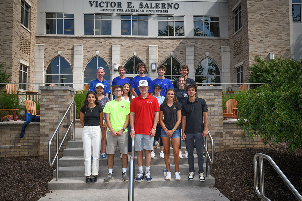 Young adult attendees of the Family Business One-Day Camp sponsored by the School of Business.