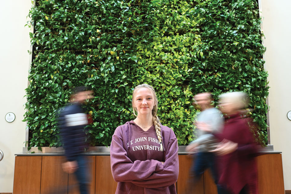 A proud Fisher student.