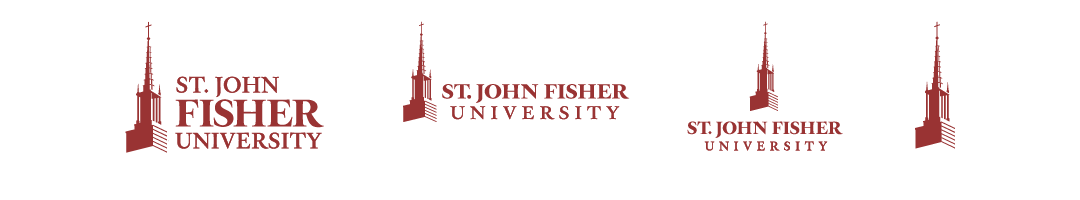 The University's primary logo on top, with the three secondary options below