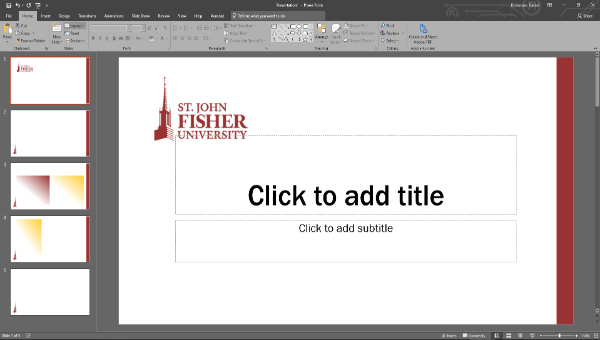 Screenshot of PowerPoint template