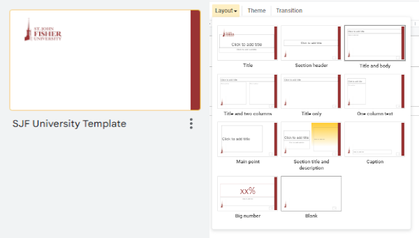 Preview of SJF University Template for Slides