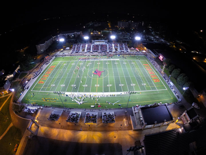 Growney Stadium allows for all-season and night-time play for intramural activities, in addition to Fisher's intercollegiate teams.