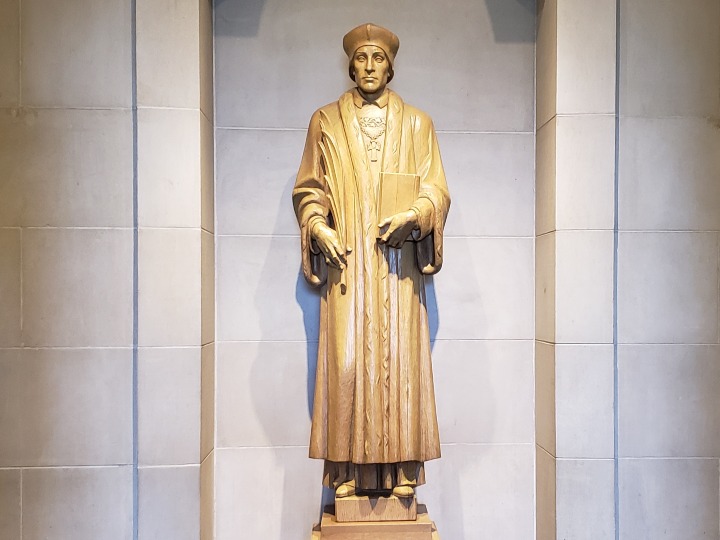Statue of Saint John Fisher in Kearney Hall