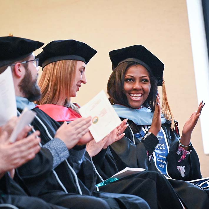 Ed.D. graduates celebrate their successes.