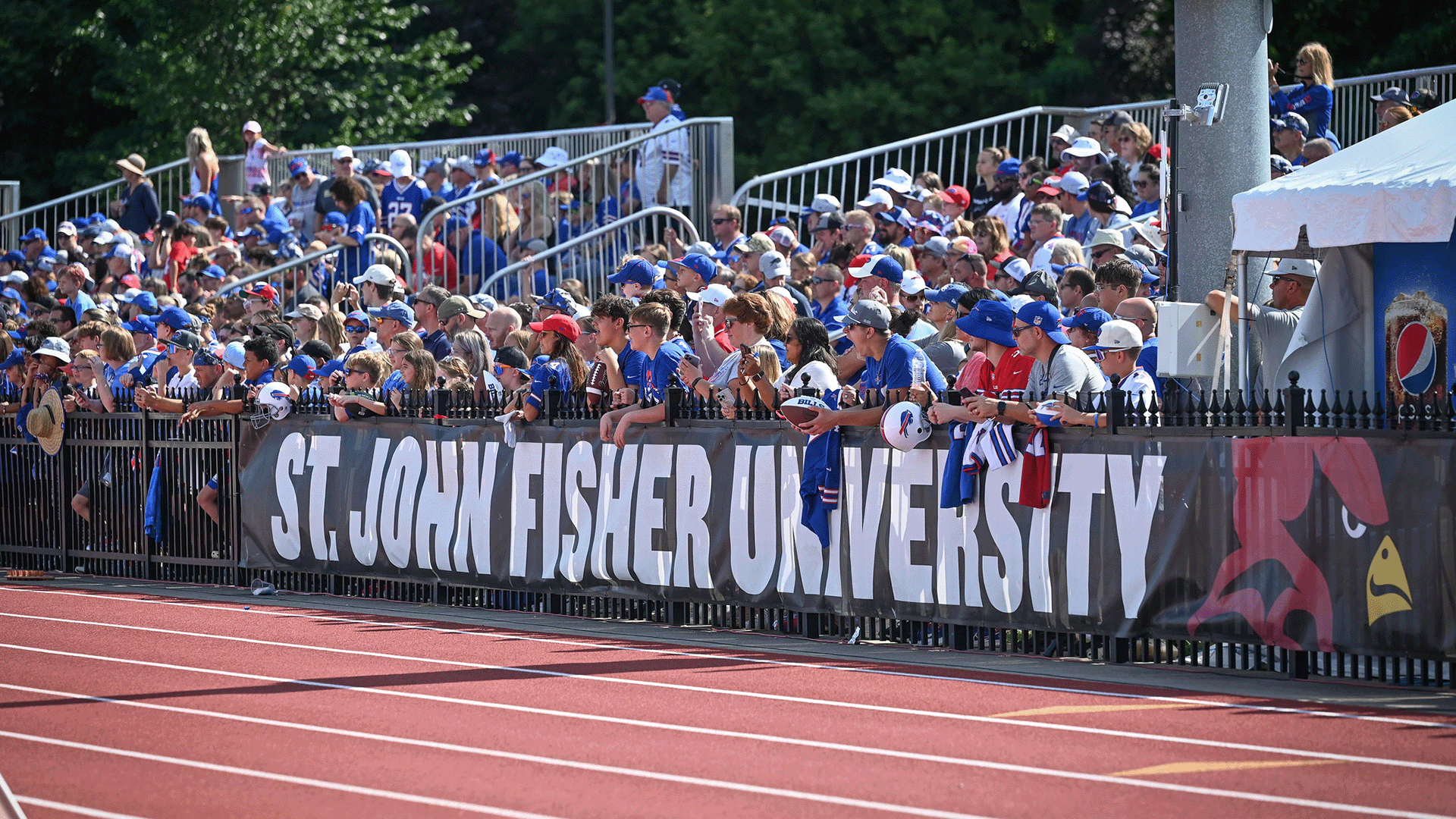 Fans enjoy Bills Training Camp at St. John Fisher University.