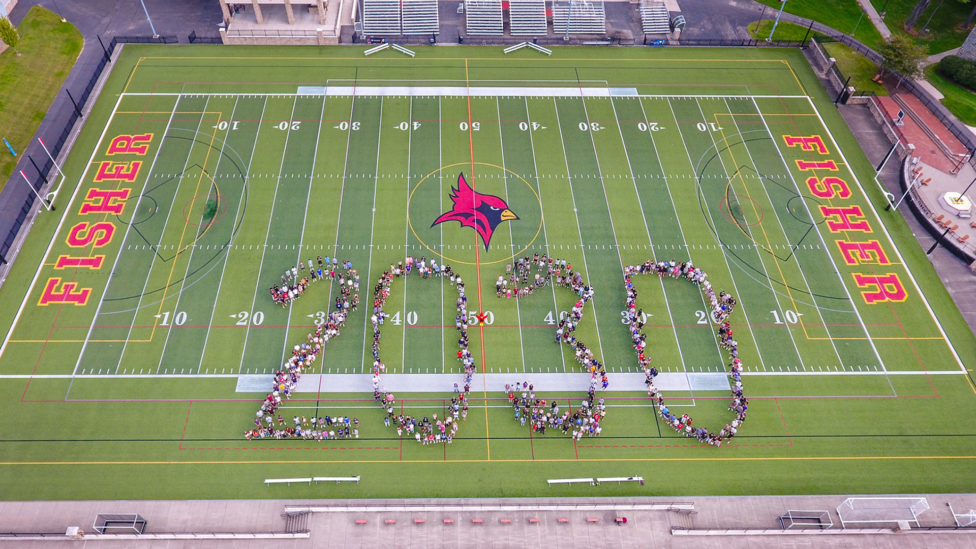 Aerial shot of the Class of 2030