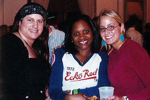 2005 students smiling at the camera
